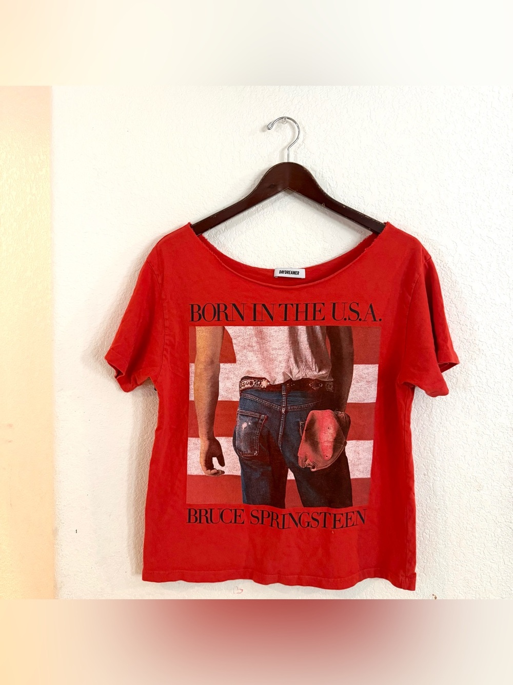Daydreamer Womens Tee T Shirt Red Bruce Springsteen World Tour Size Small